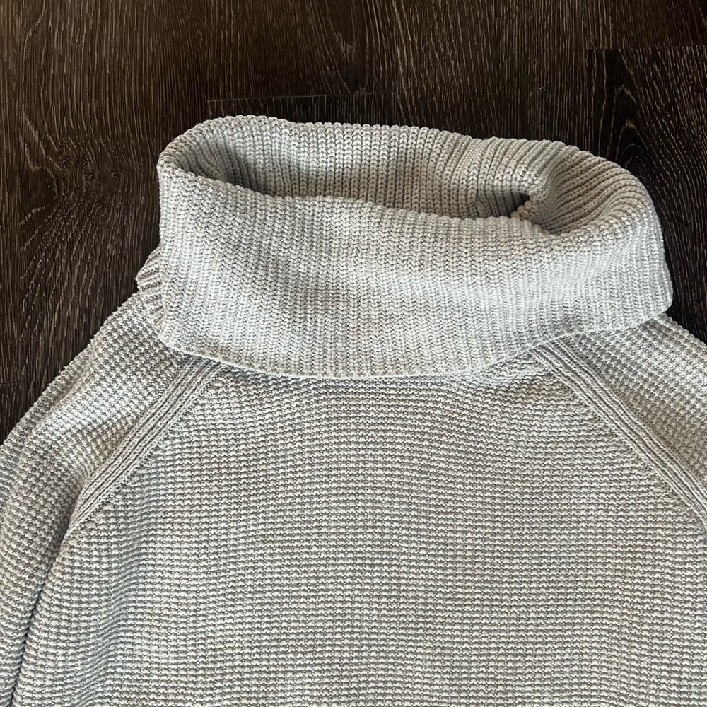 Market & Spruce Grey Cowl Neck Sweater - Picture 2 of 5